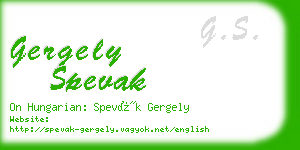 gergely spevak business card
